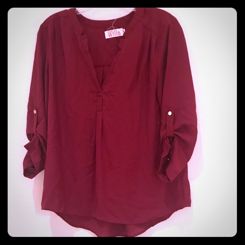 Willa dark red blouse
